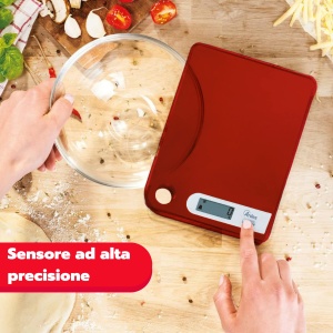 Cantar de bucatarie digital Ardes AR1PA1R, 5 kg, LCD, design compact, rosu - Img 6