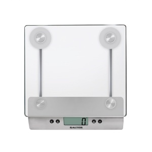 Cantar de bucatarie digital Salter design din sticla capacitate 5 kg functie Aquatronic