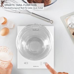 Cantar de bucatarie Tefal Essential BC5504V0, capacitate 5 kg, functie Tara, alb - Img 6