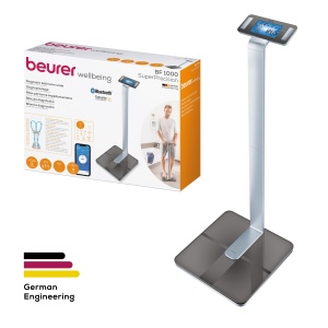 Cantar de diagnostic Beurer BF 1000 SuperPrecision, cantar precis de baie pentru analiza intregului corp cu aplicatie, masurarea procentului de grasime viscerala, afisarea separata a partilor individuale ale corpului - Img 6
