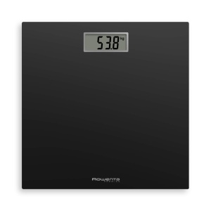 Cantar digital de baie din sticla securizata Rowenta BS1400 Premiss, 30x30cm, max 150kg, ultra-subtire, cantar precis la 100g, functii inteligente, afisaj mare