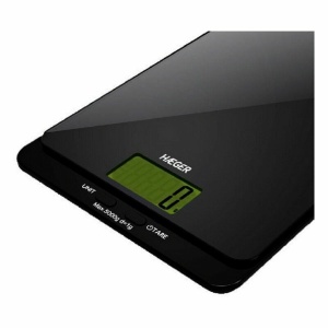 Cantar digital HAEGER cu sticla neagra, design flexibil, calitate superioara - Img 2