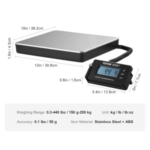 Cantar digital VEVOR SF-808, capacitate 150g-200kg, precizie 50g - Img 7