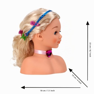 Cap de machiaj si coafura Theo Klein 5236 Princess Coralie, 25 cm, multicolor - Img 7