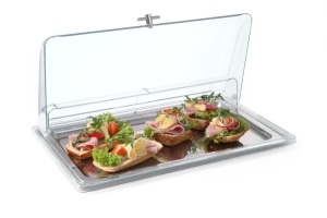 Capac cu deschidere tip rolltop HENDI, polycarbonat, GN 11, 545x335x95mm - Img 2