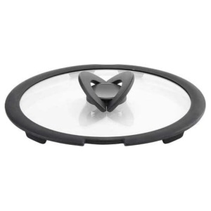 Capac din sticla cu inductie Lagostina Ingenio, negru/transparent, 26 cm, sticla