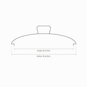 Capac din sticla IBILI 971612 cu maner din otel inoxidabil, 12 cm - Img 3