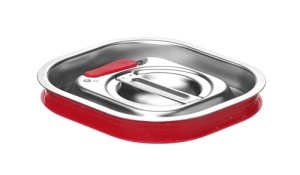 Capac HENDI Gastronorm GN 16 din otel inoxidabil cu margine din silicon rezistent la temperaturi extreme - Img 2