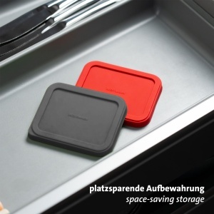 Capace reutilizabile din silicon Westmark, set 2 bucati, 10,5 si 8,5 cm, rosunegru - Img 7