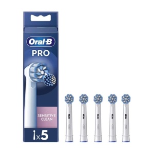 Capete de periuta de dinti electrice Oral-B Sensitive Clean pachet de 5 perii de schimb curata zonele sensibile si inflamate indeparteaza cu pana la 1