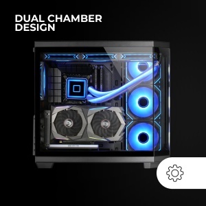 Carcasa Gaming Mars Gaming MC-3TCORE, Neagra, cu Geam Triplu si Racire Lichida - Img 3