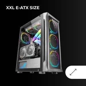 Carcasa Gaming Mars Gaming MC-NEO, XXL E-ATX, Geam Temperat, 4 Ventilatoare ARGB - Img 5