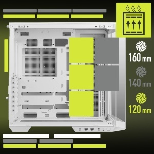 Carcasa Gaming MSI MAG PANO 100L PZ White - Mid-Tower, Sticla Temperata, Suport Racire 360mm - Img 4