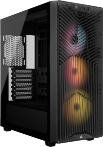 Carcasa PC Corsair 3200D RS ARGB Mid-Tower, 9 ventilatoare, gri