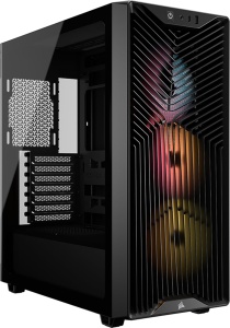 Carcasa PC CORSAIR 3200D RS ARGB Mid-Tower ATX, Negru, cu 3 ventilatoare ARGB