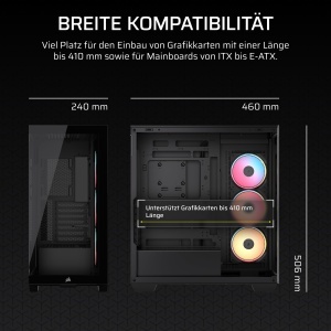 Carcasa PC Corsair 3500X LX-R RGB, Mid-Tower, 3 ventilatoare RGB, Negru - Img 7