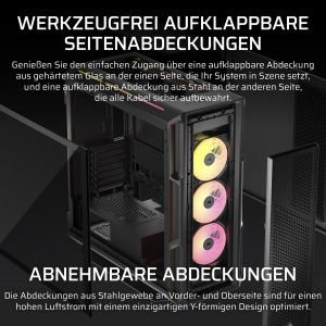 Carcasa PC Corsair 5000T LX RGB Mid-Tower Negru cu Ventilatoare RGB - Img 8