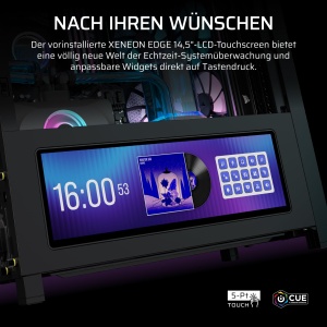 Carcasa PC Corsair Frame 4000D LCD RS ARGB, Negru, cu Touchscreen de 14,5 inch - Img 3