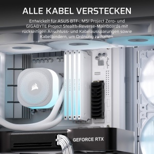 Carcasa PC Corsair Frame 4500X RS-R, Mid-Tower, Alb, cu 3 ventilatoare RGB - Img 8