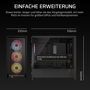 Carcasa PC Corsair Frame 5000D RS ARGB, Modulara, Neagra, cu 4 Ventilatoare - Img 9