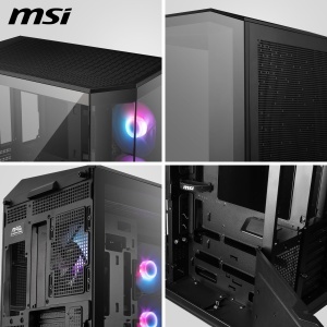Carcasa PC MSI MAG PANO 100R PZ ATX, 4 ventilatoare ARGB, USB 20Gbps - Img 7