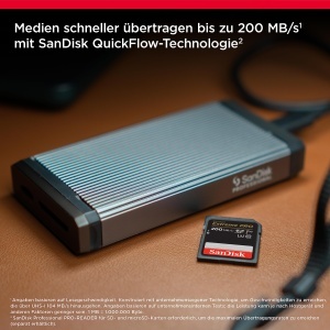 Card de memorie SanDisk Extreme PRO SDXC UHS-I 256 GB, viteza 200 MBs, U3, V30 - Img 2