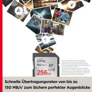 Card de memorie SanDisk Ultra SDXC UHS-I 256 GB, 150 MBs, Full HD - Img 4