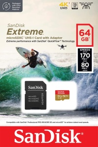 Card microSD SanDisk Extreme 64GB, viteza citire 170 MBs, UHS-I, A2 - Img 5