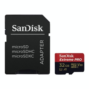 Card microSD SanDisk Extreme PRO 32 GB, UHS-I, V30, U3, 100 MBs