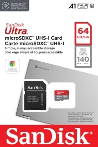 Card microSD SanDisk Ultra 64 GB UHS-I pentru Chromebook, A1, Class 10 - Img 3