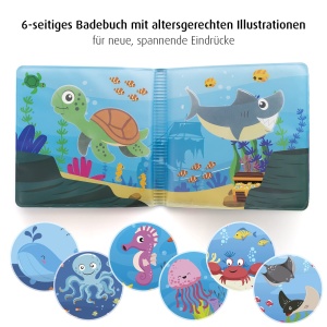 Carte de baie reer MyHappyBath - 8 pagini, efect de schimbare a culorii, PVC-free - Img 2