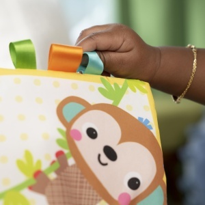 Carte de Stoff pentru Bebei Bright Starts Safari Buddies, Plus, Unisex, cu Sunete - Img 5