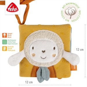 Carte din material textil Fehn - Model Oaie, cu sunete si oglinjoara, pentru bebelusi - Img 5