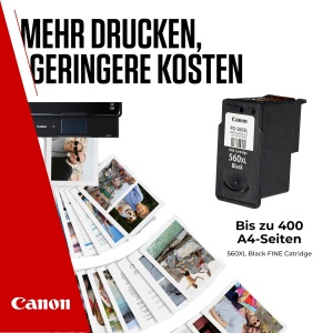 Cartus Tinta Canon PG-560XL Original Negru, Capacitate 400 Pagini, Reciclabil - Img 5