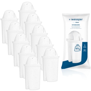 Cartuse filtrante Wessper AquaClassic compatibile cu Brita Classic, Dafi Classic - Pachet de 10