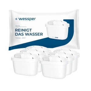 Cartuse filtrare apa Wessper compatibile Brita Maxtra, set 6 bucati, cu carbune activ si rasina schimbatoare de ioni