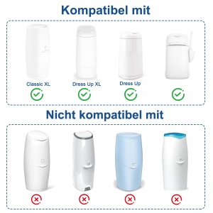 Cartuse pentru cos de gunoi TopEsct, 3 buc, capacitate 280 pampers, rezistente la mirosuri - Img 5