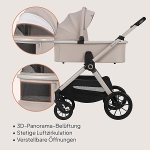 Carucior 2 in 1 Lionelo Layla cu Babywanne si Sportsitz, 0-4 ani, pana la 22 kg - Img 6