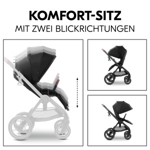 Carucior 2in1 Hauck Comfort N Care Set Black Genti Guma Pliere Compacta - Img 4