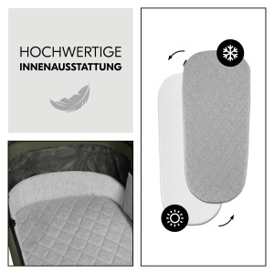Carucior 2in1 hauck Comfort N Care SET Olive, cu gume all-terrain, pentru copii pana la 22 kg - Img 6