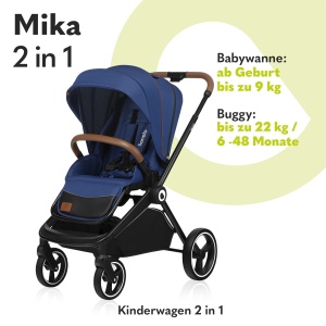Carucior 2in1 LIONELO Mika, usoara, cu suport pentru bebelusi, accesorii incluse - Img 2