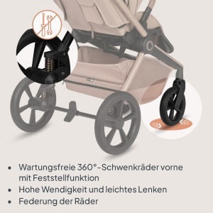 Carucior 3 in 1 Lionelo Freya cu landou, scaun sport si scaun auto i-Size - Img 7
