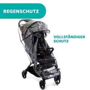 Carucior Chicco We, pliabil, ultrausor, de la nastere pana la 22 kg, carucior de calatorie, ultra-compact, inclinabil, inchidere cu o singura mana, bretele captusite, geanta si husa de ploaie, negru - Img 9