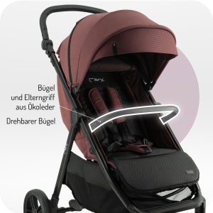 Carucior copii MoMi CLARA pliabil 22 kg 5 puncte siguranta accesorii incluse - Img 7