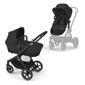 Carucior Cybex EOS Lux 2-in-1 Moon Black Sistem 22 kg All-Terrain