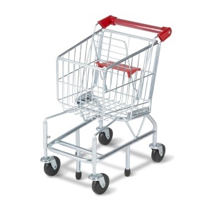 Carucior de cumparaturi Melissa Doug, inaltime maner 52 cm, pentru copii de la 3 ani