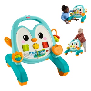 Carucior de mers Fisher-Price cu Pinguin, 8 activitati, muzical