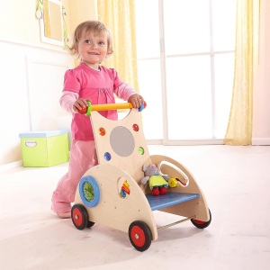 Carucior de mers HABA 1000902001 - Stabil, cu jucarii si sezut, pentru copii de la 10 luni - Img 5
