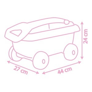 Carucior de Plaja Smoby Disney Princess cu Eimer, Sita si Accesorii - Img 3