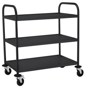 Carucior de Servire HENDI cu 3 Rafturi, Max. 50kgRaft, Inox Mat, 4 Roate - Img 4